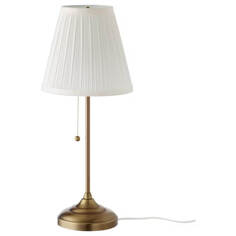 Настольная лампа Ikea Arstid, латунь/белый