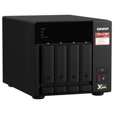 Сетевое хранилище QNAP TS-473A, 4 отсека, 8Гб DDR4, без дисков, черный