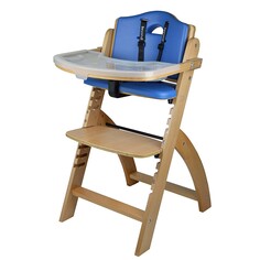 Деревянный стульчик для кормления Abiie Beyond, светло-коричневый/голубой