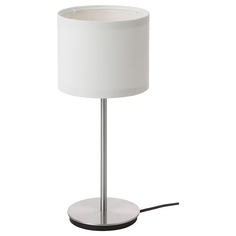 Настольная лампа Ikea Ringsta Skaftet, белый/никелированный