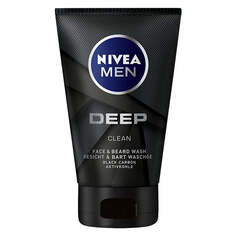 Nivea Гель для умывания Men Deep Clean для лица и бороды 100мл