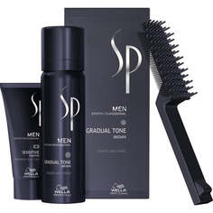 Wella Professionals SP Men Gradual Tone Brown Набор для постепенного удаления седины Пигментная пена 60 мл + Мягкий шампунь 30 мл + Кисть