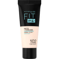 Maybelline Тональный крем Fit Me Matte &amp; Poreless Foundation 102 Светлая слоновая кость 30 мл