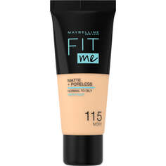 Maybelline Тональный крем Fit Me Matte &amp; Poreless Foundation 115 Цвет слоновой кости 30 мл