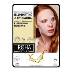 IROHA nature Illuminating &amp; Hydrating Tissue Face Mask Осветляющая и увлажняющая тканевая маска с витамином С и гиалуроновой кислотой 20мл
