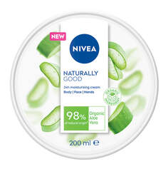 Nivea Крем для тела Naturally Good Cream для лица и рук с органическим алоэ вера 200мл