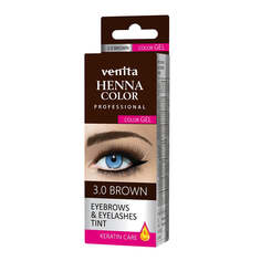 Venita Гель-краска Henna Color Gel для бровей и ресниц 3.0 Коричневый