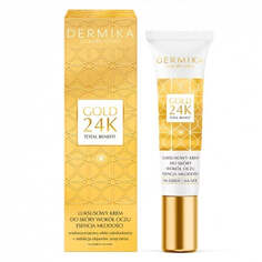 Dermika Luxury Gold 24K Total Benefit роскошный крем для кожи вокруг глаз Эссенция молодости 15мл