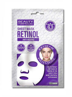 Beauty Formulas Retinol Anti-Aging Sheet Mask Увлажняющая тканевая маска для лица