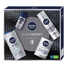 Nivea Набор Men Silver Protect пена для бритья 200мл + гель для душа 250мл + бальзам после бритья 100мл + роликовый антиперспирант 50мл