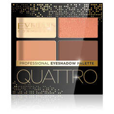 Eveline Cosmetics Палетка теней для век Quattro Professional Eyeshadow Palette 01 3,2 г