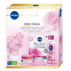 Nivea Rose Touch Увлажняющий гель-крем для лица Набор 50мл + Очищающая пенка для лица 150мл + Интенсивно увлажняющая тканевая маска 1шт