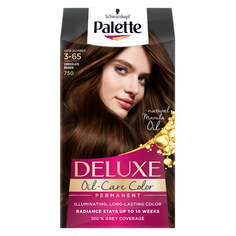 Palette Стойкая краска для волос Deluxe Oil-Care Color с микромаслами 750 (3-65) Шоколадно-коричневый