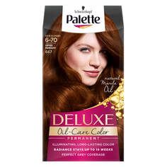 Palette Стойкая краска для волос Deluxe Oil-Care Color с микромаслами 667 (6-70) Красное дерево Медь