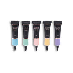 Makeup Revolution Ultimate Pigment Base Set Базовый набор для теней для век Синий + Мятный + Розовый + Желтый + Сиреневый 5x15 мл