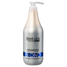 Stapiz Шампунь Sleek Line Blond Shampoo для светлых волос с платиновым оттенком 1000мл