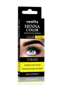Venita Крем-хна для бровей Professional Henna Color Cream 1.0 Черный 30г