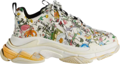 Кроссовки Gucci x Balenciaga Triple S Sneaker The Hacker Project - Floral, белый