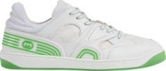 Кроссовки Gucci Basket Low White Demetra Green, белый