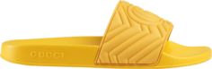 Сандалии Gucci Quilted Slide Yellow, желтый