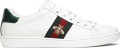 Кроссовки Gucci Wmns Ace Low Bee Embroidered, белый