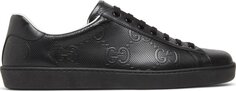 Кроссовки Gucci Ace GG Embossed - Black, черный