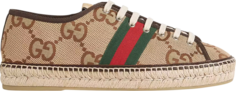 Кроссовки Gucci Maxi GG Espadrilles Camel Ebony, кэмел