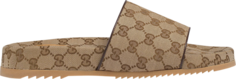 Сандалии Gucci GG Canvas Slide Sandal Beige Monogram, бежевый