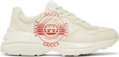 Кроссовки Gucci Rhyton Disk Print, кремовый