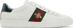 Кроссовки Gucci Wmns Ace Embroidered Bee, белый