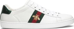 Кроссовки Gucci Wmns Ace Embroidered Bee, белый