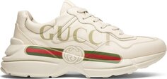 Кроссовки Gucci Rhython Leather Sneaker Logo, белый