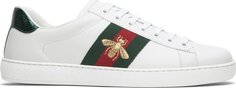 Кроссовки Gucci Ace Embroidered Bee, белый