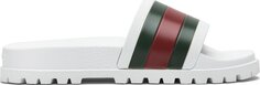 Сандалии Gucci Web Slide White, белый