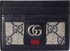 Картхолдер Gucci Ophidia GG Card Case Beige/Blue Supreme, бежевый