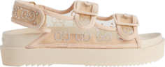 Кроссовки Gucci Wmns GG Sandal Crystals - Rose Beige, бежевый