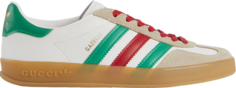 Кроссовки Adidas x Gucci Wmns Gazelle White Green Red, белый