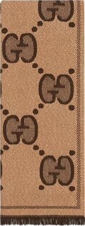 Шарф Gucci Scarf Beige/Darkbrown, бежевый