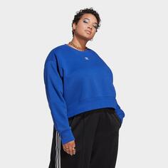 Женская толстовка с круглым вырезом и длинными рукавами Adidas Originals Adicolor Essentials (большие размеры), синий