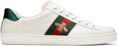 Кроссовки Gucci Ace Embroidered Bee, белый