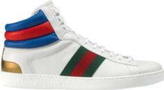 Кроссовки Gucci Ace High Top White, белый