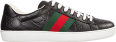 Кроссовки Gucci Ace Black Logo, черный