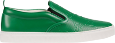 Кроссовки Gucci Slip-On GG Embossed - Green, зеленый