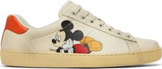 Кроссовки Disney x Gucci Ace Low Mickey Mouse - Ivory, белый