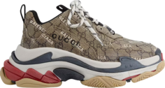 Кроссовки Gucci x Balenciaga Wmns Triple S The Hacker Project, коричневый