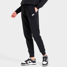 Женские флисовые брюки-джоггеры со средней посадкой Nike Sportswear Club, черный