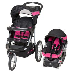 Детская коляска + автокресло Baby Trend Expedition Jogger, черный/розовый
