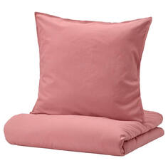 Комплект постельного белья Ikea Angslilja, 2 предмета, 155x220/80x80 см, темно-розовый