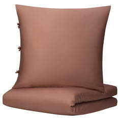 Комплект постельного белья Ikea Kritsuga, 2 предмета, 140x200/80x80 см, светлый красно-коричневый