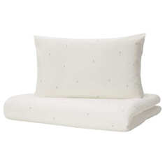 Комплект белья для детской кроватки Ikea Lenast, 110x125/35x55 см, 2 предмета, белый